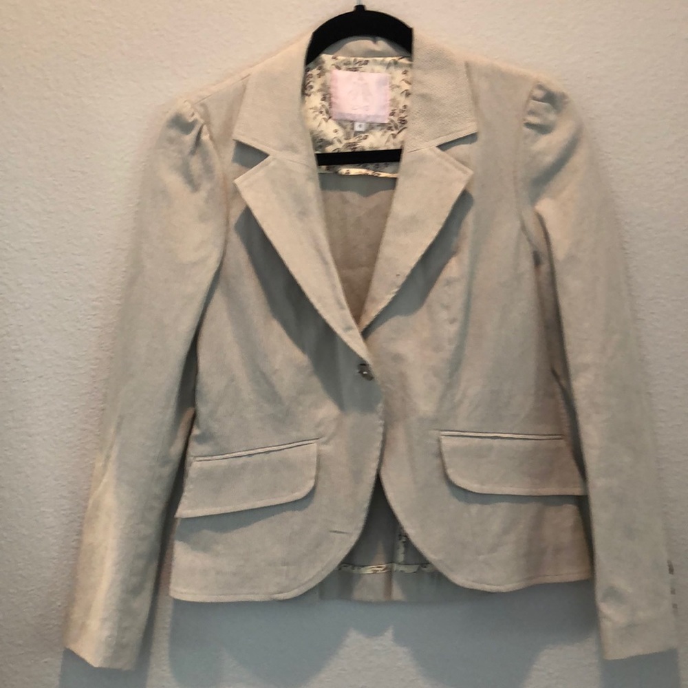 Thin stripe long sleeve Rebecca Taylor blazer